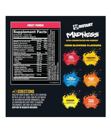 Mutant Madness pre -training complex 270 g - Persian -mango - Buy Online on GoSupps.com