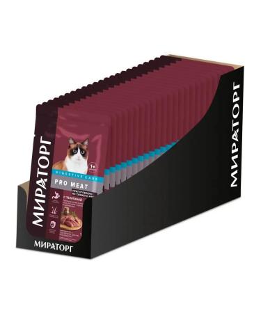 Miratorg Pro Meat food for cats veal (24pc x 80g)
