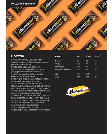 BombBar Protein bars without sugar Assorted Mini 5pcs x 40g - Buy Online on GoSupps.com