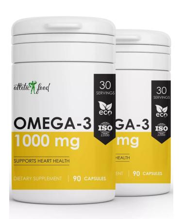 ATHLETIC FOOD Omega-3 Omega-3 1000 mg 2 pcs 90 capsules - Buy Online on GoSupps.com