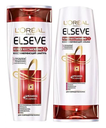 L'Oreal Elseve Complete Repair Shampoo and Conditioner Set for Weakened or Damaged Hair