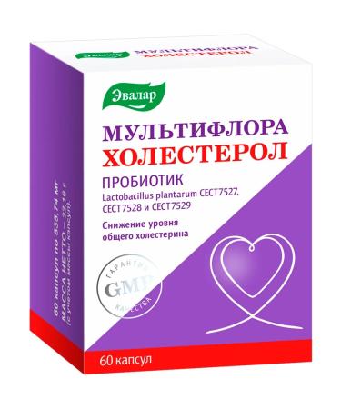 Evalar Multiflora cholesterol caps. 60 pcs
