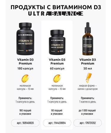 UltraBalance Vitamin D 2000 ME complex D3 capsules D3 - Buy Online on GoSupps.com