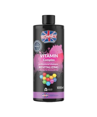 RONNEY Vitamin shampoo a complex of vitamins thin weak hair 1 liter - Buy Online on GoSupps.com