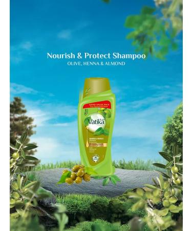 Dabur Shampoo with olive and henna for nutrition and hair protection 700 ml - Buy Online on GoSupps.com