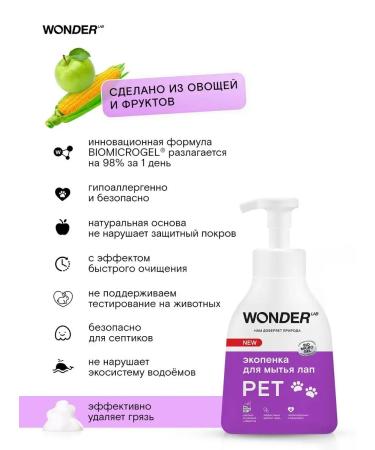 Wonder Lab Foam for washing dogs of dogs shampoo for animal cat puppies - Buy Online on GoSupps.com