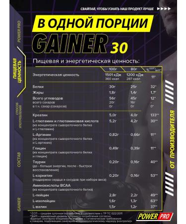 POWER PRO Heiner for a quick set of mass with creatine strawberries - Buy Online on GoSupps.com