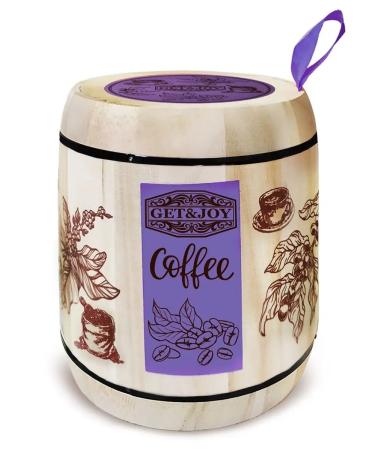 GET&JOY Coffee ground classic in a wooden barrel arabica 100% - Buy Online on GoSupps.com