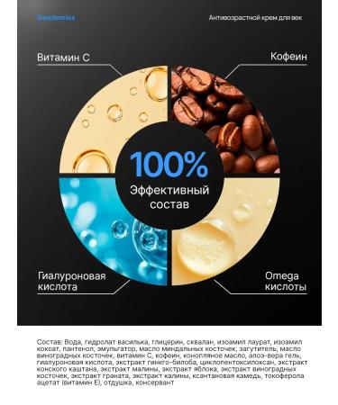 Geodemics Eye gel cream with Sklavan and caffeine 30 ml - Buy Online on GoSupps.com
