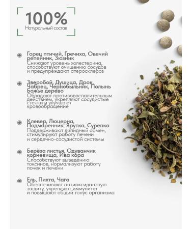 Gordeev Herbal collection tablets for blood vessels from cholesterol 3 banks - Buy Online on GoSupps.com