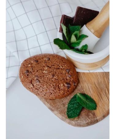 BombBar Oatmeal cookies without sugar fitness chocolate mint 12 pcs x 40g - Buy Online on GoSupps.com