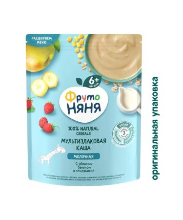 Frutonyanya Porridge multi -haired apple banana strawberry 200g - Buy Online on GoSupps.com