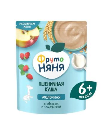 Frutonyanya Wheat porridge with apple and strawberry milk