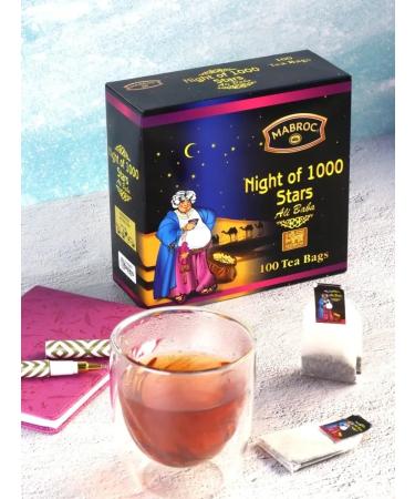 mabrok Black tea in bags 100 pcs. Night of 1000 stars. (1001 night) - Buy Online on GoSupps.com