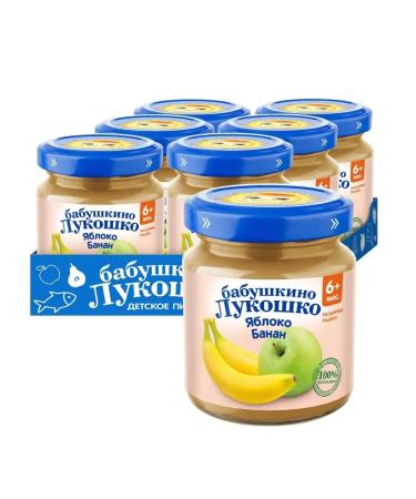 grandma's basket Puree apple+banana 6+month 100g (6 pieces)