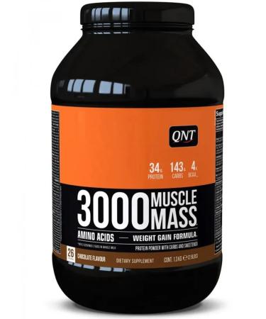 QNT Muscle Mass Gainer for muscle growth and energy 1300 grams chocolate - Buy Online on GoSupps.com