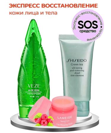Shiseido Pilling sling Aloe gel 99 % and lip mask