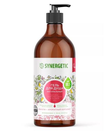 SYNERGETIC Patchouli shower gel and fragrant bergamot 2pcs 750ml - Buy Online on GoSupps.com