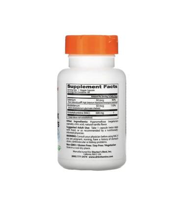 Doctor's Best N-acetylcysteine NAC 60 capsules - Buy Online on GoSupps.com
