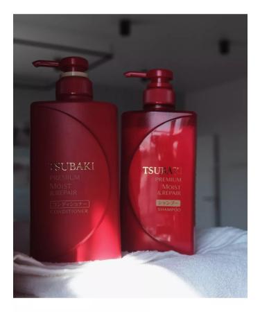 TSUBAKI Premium Moist shampoo and air conditioning 490ml + 490 ml - Buy Online on GoSupps.com