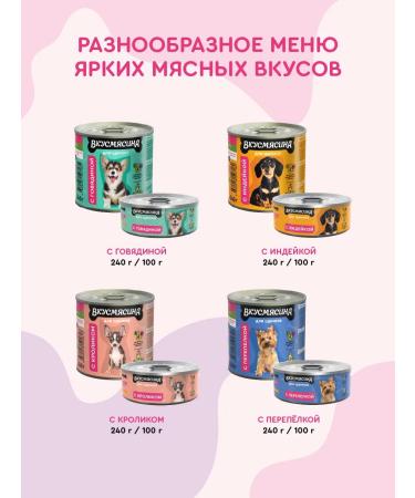 Taste of meat Wet food for puppies with beef 240 g 12 pcs - Buy Online on GoSupps.com