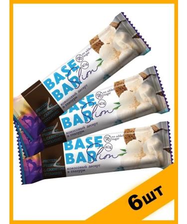 Base Bar Protein bar coconut dessert 6 pcs - Buy Online on GoSupps.com