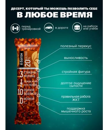 Yobaton Protein bar with coffee sugar and peanuts 40g 8 pcs - Buy Online on GoSupps.com