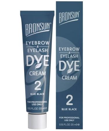 Bronsun Cream - eyebrow paint and eyelashes #2 blue -black - Buy Online on GoSupps.com