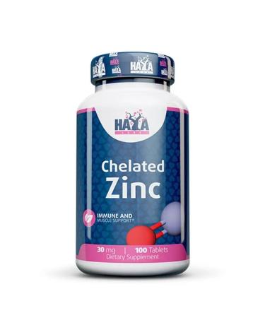 Haya Labs Chelated Zinc 30 Mg 100 Tabs