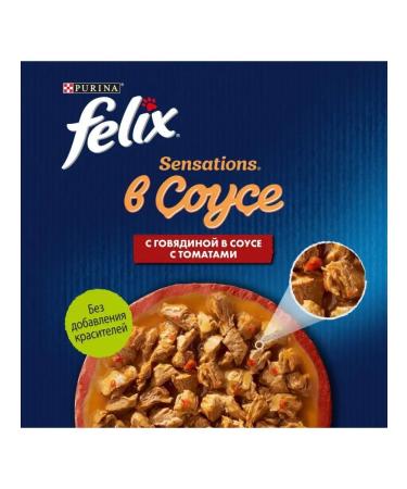 FELIX Feed for cats with beef 75 g x 26 pcs - Buy Online on GoSupps.com