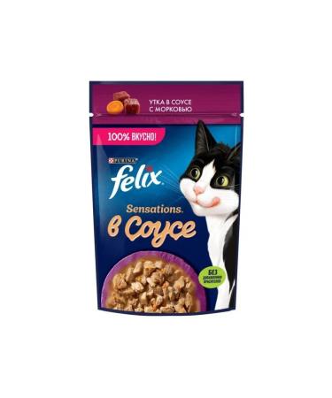 FELIX Cat food duck carrots 75 g x 26 pcs - Buy Online on GoSupps.com