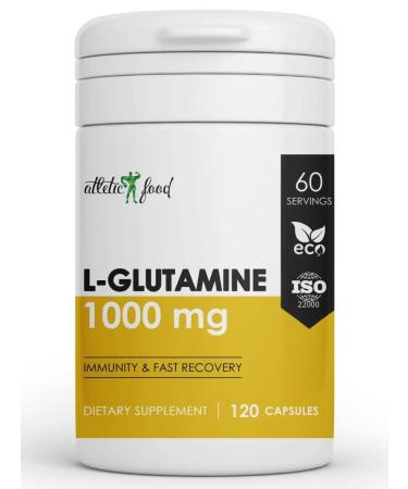 ATHLETIC FOOD L-glutamine L-Glutamine 1000 Mg 120 capsules - Buy Online on GoSupps.com