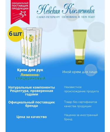 Nevskaya Cosmetics Hand cream lemon-glycerin 50ml - Buy Online on GoSupps.com