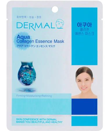 Dermal A set of fabric facial masks with sea water 23 mlh10pcs