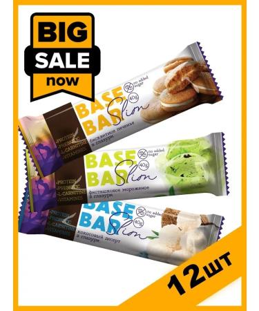 Base Bar Protein Batonchik SLIM Assorted 12 pcs - Buy Online on GoSupps.com