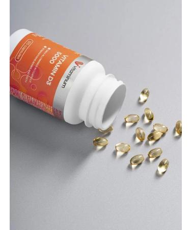 Vitaminum Vitamin D3 5000 Capsula 120 pcs Vitamin D3 - Buy Online on GoSupps.com