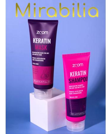 ZOOM cosmetics Shampoo and hair mask Zoom Keratin Shampoo+Mask - Buy Online on GoSupps.com