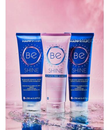 Keratin Moscow Happy hair be shine shampoo mask air conditioner