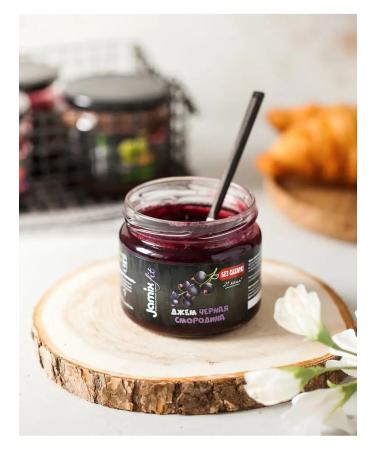 Jamix Fit Low -calorie jam without sugar black currant 300 g - Buy Online on GoSupps.com