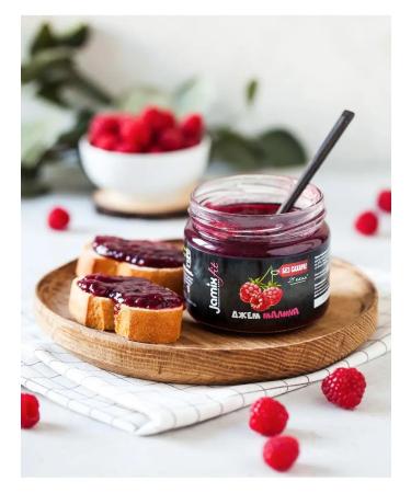 Jamix Fit Low -calorie jam without sugar raspberry 300 g - Buy Online on GoSupps.com