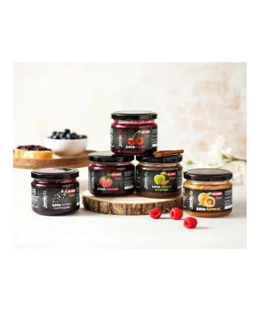 Jamix Fit Low -calorie jam without sugar raspberry 300 g - Buy Online on GoSupps.com