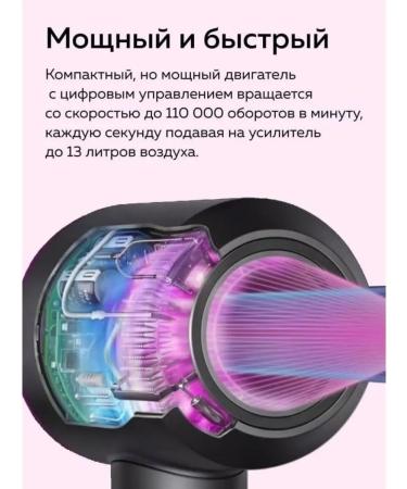 Professional hair dryer iHair-1600 Feng 1600 watts 5 magnetic nozzles air ionization - Buy Online on GoSupps.com