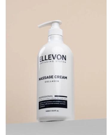 ELLEVON Massage cream with collagen 1000 ml - Buy Online on GoSupps.com