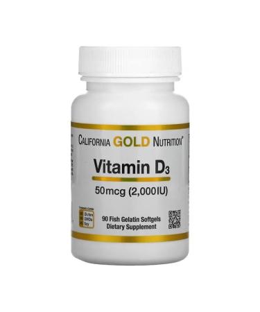 California Gold Nutrition CGN vitamin D3 2000 me 90 capsules