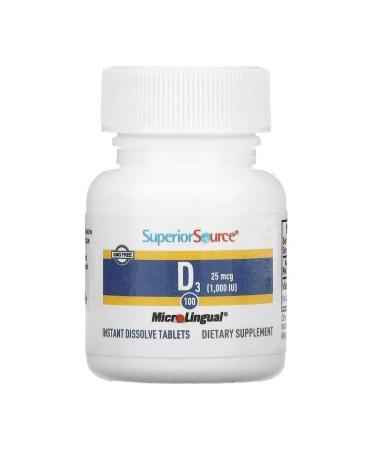 SUPERIOR Vitamin D3 1000 IU 100pcs - Buy Online on GoSupps.com
