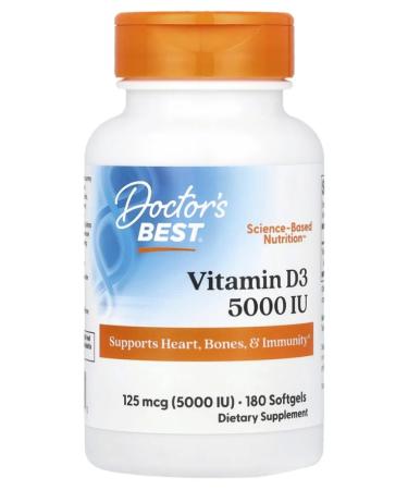 Doctor's Best Vitamin D3 5000MO 180 capsules