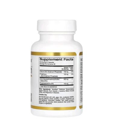 California Gold Nutrition Brain Health brain activity 60 capsules - Buy Online on GoSupps.com