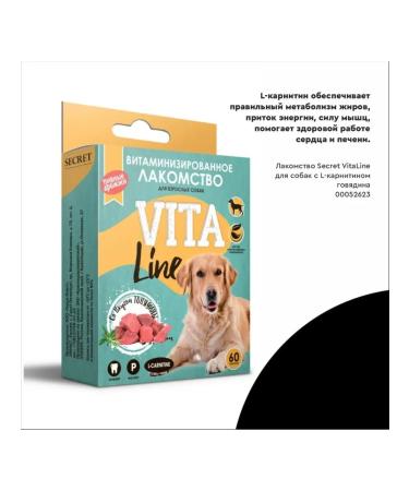 SECRET FOR PETS Multivitamin with L-carnitine beef for dogs 60 pcs - Buy Online on GoSupps.com