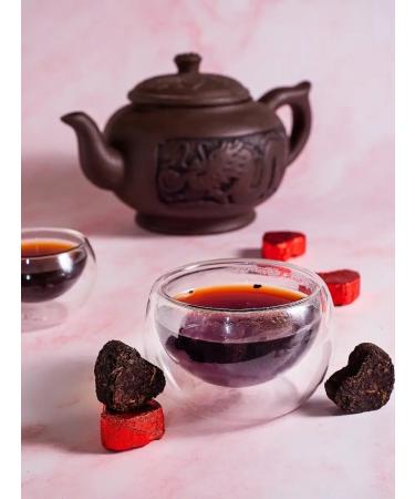 Jinglong Tea Factory Tea black puer no mini hearts pressed 100g - Buy Online on GoSupps.com