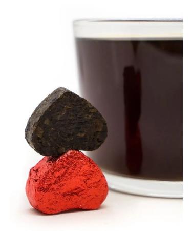 Jinglong Tea Factory Tea black puer no mini hearts pressed 100g - Buy Online on GoSupps.com
